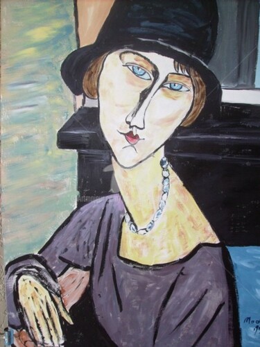 Jeanne Hébuterne au chapeau, d'après Modigliani